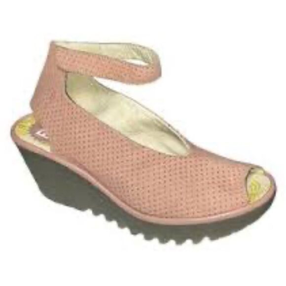 Fly London Pink Wedge Shoes - Picture 1 of 6